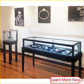 Luxury mdf metal black paint jewelry retail supplies/jewellery store armatury wyświetlacze