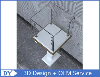 3D Design Nowoczesne drewniane szkło hartowane Biżuteria Pudełko wyświetleniowe dla centrum handlowego