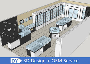 OEM 3D Design Store Biżuteria Pudełka Dysplejowa Drewniana Błyskotliwość Biała / Czarna