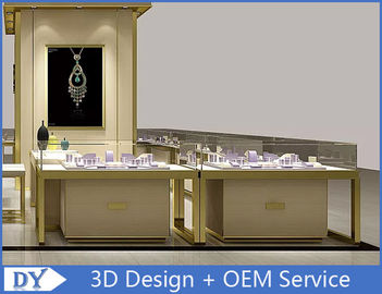 OEM Custom Luxury Glass Jewelry Showcase Counter Z Led