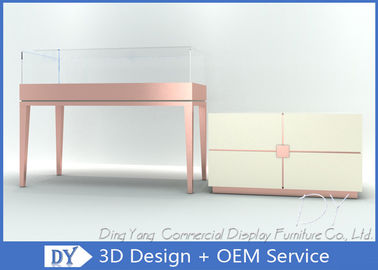 S/S + MDF + Szkło + Światła Złoto biżuteria salony wystawiennicze Wnętrza 3D Design