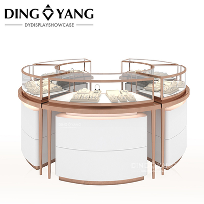 Rose Golden Custom Glass Jewellery Display Cabinet Z Dobrą Jakością I Dobrą Ceną, Wystawy Fabryki Sprzedaż bezpośrednia