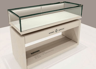 OEM Matte White Wooden Glass Display Plinth / Display sklepu detalicznego