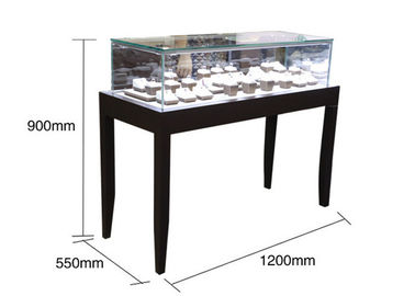 Maty czarny kolor wyciąg - szuflada Szklany wyświetlacz stołowy 1200X550X900MM