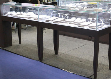 Maty czarny kolor wyciąg - szuflada Szklany wyświetlacz stołowy 1200X550X900MM