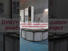 Drzewne białe skrzynie wyświetleniowe ze szkła